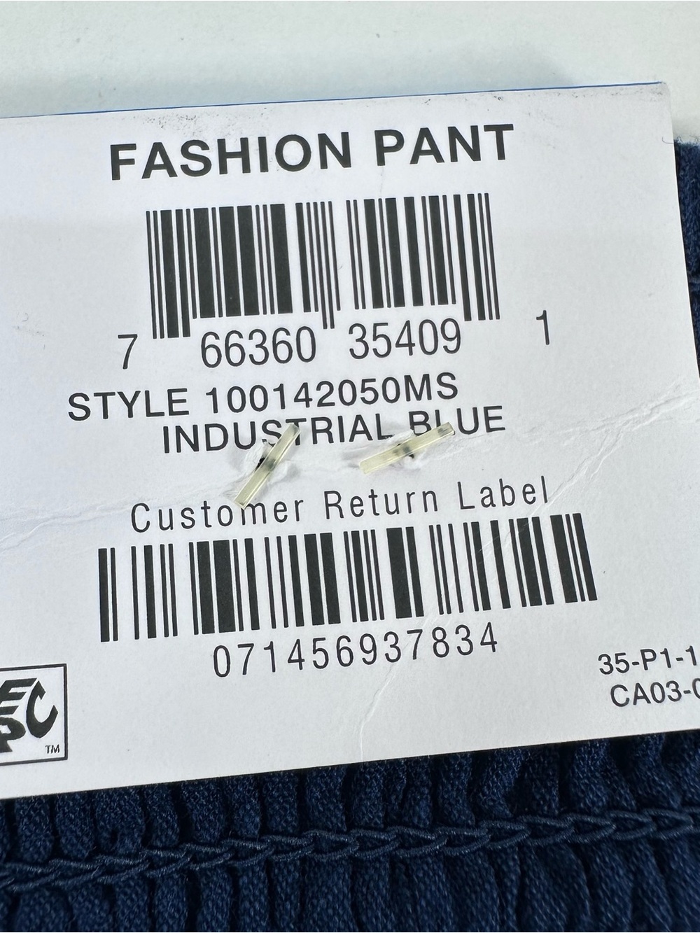 Style & Co. Navy Wide-Leg Pull-On Pants - Picture 5 of 10